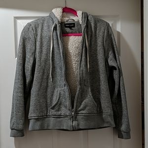 Gray zip up sweatshirt